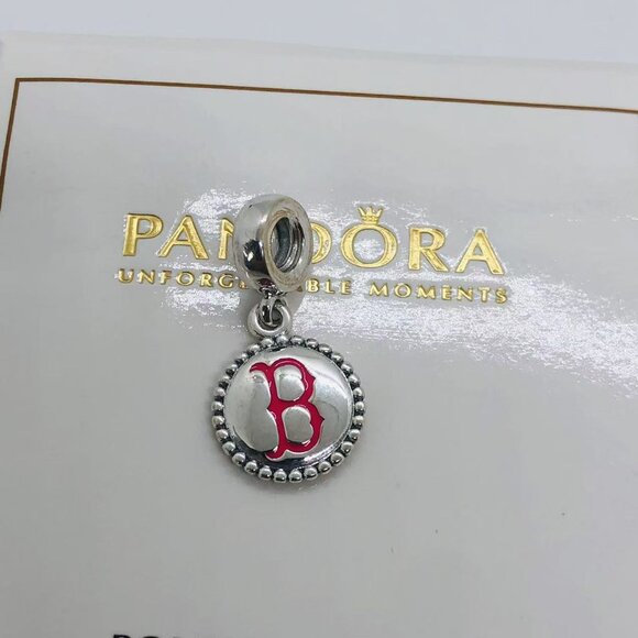 🌞📖Pandora Boston Red Sox Dangle Charm - Picture 1 of 4